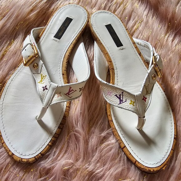 LOUISVITTON MULTI COLOR FLAT SANDAL - Picture 1 of 5